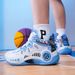 New Middle School Youth Concrete Floor Actual Combat Anti-slip Low-top Blue Ball Shoes Strap Shock Absorption Sports Shoes_vogvips.com