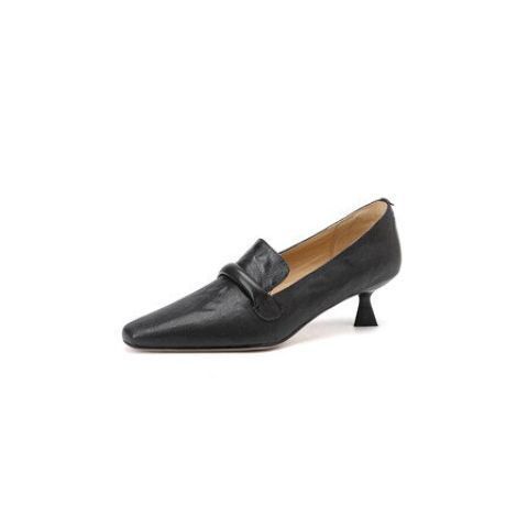 Square Toe Slim Heel Shallow Mouth Soft Sheepskin Women's Single 2025 New Style French Minimalist Temperament High-end_vogvips.com