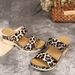 Large 2025 Summer New Casual Round Head Leopard Snake Pattern High Women's Slope Heel Slippers_vogvips.com