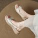 Fashionable Retro Round-toe Straw Open-toe For Women, 2026 Summer New Style, Wedge Heel, Single Strap Roman Fish Mouth_vogvips.com