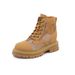 Meh Yellow Summer New Style Height-Increaing Genuine Leather Martin For Women Outdoor Veratile Thick-Soled Short_vogvips.com