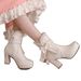 Autumn Winter New Martin Versatile Shoes Side Zipper High Women Sweet Thick Heel Short Boots_vogvips.com