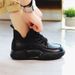 Thick-Soled Genuine Martin Boots For Women, Round-Toe Lace-Up Ankle Boots, 2024 New Waterproof Platform Versatile Casual_vogvips.com