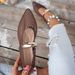 Four-color Mesh Shallow With A Pointed Toe Design Gold Bead Decorations, Stylish And Eye-catching Mary Jane Shoes_vogvips.com