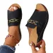 Slope Heel Thick Soled Slippers For Women 2026 New Casual And Fashionable Simple Metal Buckle Fish Mouth Sandals_vogvips.com