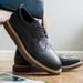 Men's Classic Brogue Leather Shoes - Stylish Pointed Toe Business Casual Shoes With Rubber Sole, Comfortable & Breathable For Daily Wear_vogvips.com