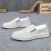 Daily Footwear Non Mens Off White Genuine Leather Slip On Loafers Hand Stitched Casual Shoes_vogvips.com