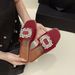 Women's Plus Size Flat Sandals With Rhinestone Buckle Open Toe Soft Sole Beach Sandals_vogvips.com