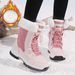 Snow Boots For Women, Warm And High Top Cotton Shoes With Fleece, Outdoor Hiking Boots, Skiing Boots_vogvips.com