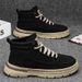 European Warm Series Men's Martin Autumn British Style Yellow Waterproof Non-Slip Leather Boots Outdoor Hiking Thick Sole Wear-Resistant_vogvips.com