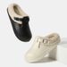Thick-Soled For Women, Autumn And Winter Indoor Home Fleece-Lined Warm Retro Shoes, Versatile Outdoor_vogvips.com