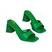 New With Fashion Shoes Temperament Square Head High Heels Red Women S Slippers_vogvips.com