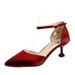 MTX 2025 Spring/Summer New Korean Style Pointed Toe Single One-Strap Buckle Stiletto High Heels Fashion Hollow Women's Shoes_vogvips.com
