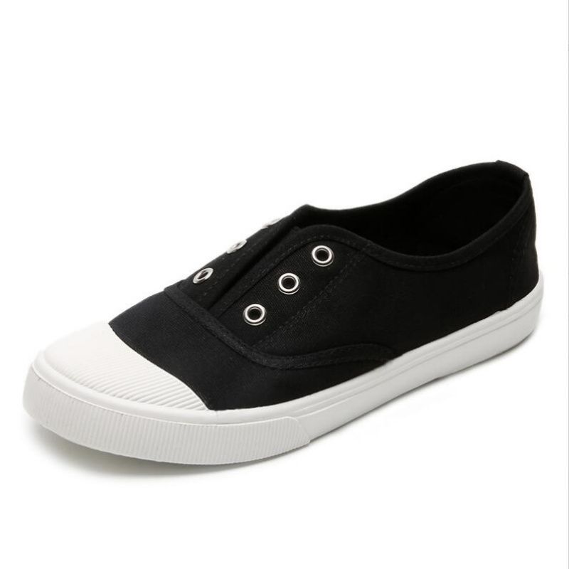 Leisure For Women Sneaker Fashion Four Seasons Breathable Slip On Athletic Low Help S Canvas Board Shoes_vogvips.com