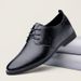 Men's Dress Low-top Lace-up Leather Shoes, Plaid Casual Leather Shoes, Loafers_vogvips.com