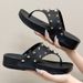 Gaomeilun Fashionable Rivet Flip-Flops For Women, New Summer Casual Thick-Soled Beach Sandals_vogvips.com