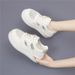 Wholesale In-stock Thick-soled Sneakers 2026 New Height-increasing Women's Shoes Casual Versatile Summer Mesh Hollow-out White Shoes_vogvips.com