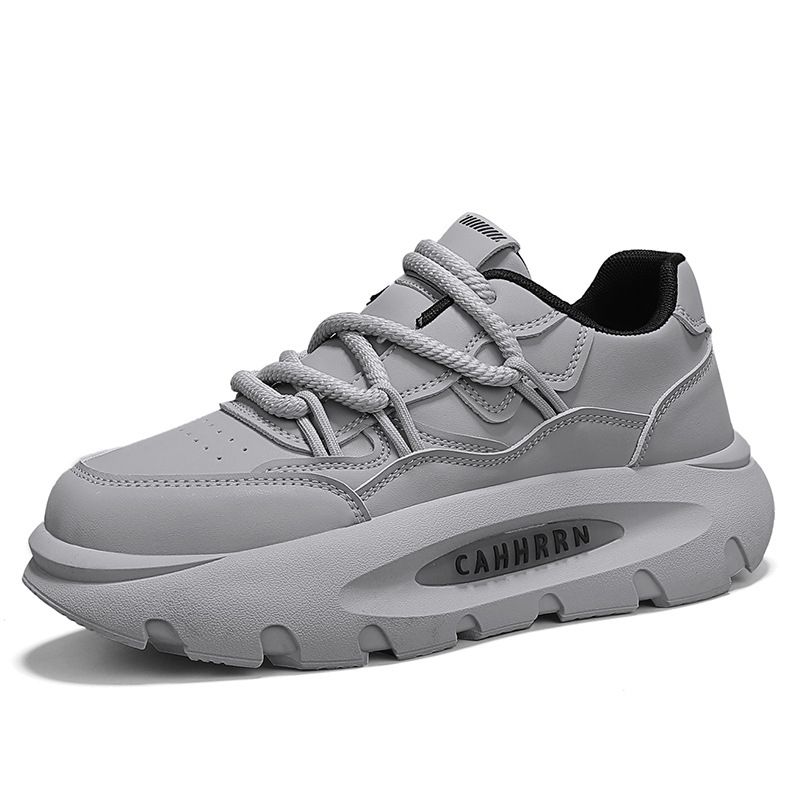 Men's Shoes Spring And Autumn New Trend Breathable Thick Soled Height Enhancing Bread Shoes Men's Wear Resistant Sports Casual Shoes Youth Men's Shoes_vogvips.com