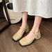French Thick Heel Small Leather Shoes Women's Spring Fashion Versatile Retro British Style Light Mouth Buckle Single Shoes_vogvips.com