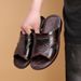 Four Season Middle-aged Elderly Dad Men's Oil Slippers For Outdoor Wear, Thick Wear-resistant, Anti Slip, Soft Soled,_vogvips.com