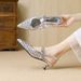 Qianluhui Artistic Country Style Hollow Woven Women's Shoes With Thin Heel, Pointed Toe, Forest-Inspired Niche Design,_vogvips.com