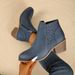 Winter Women's Martin Boots Over Hollow Out Slit Chunky Heel Boots New_vogvips.com