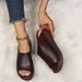 Large Size 35-43 Women's Summer 2021 European And American Platform Peep-toe Fashion Outdoor Thick-soled Sandals_vogvips.com