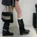 Woman Boots Knee High Platform Chunky Heels Trend Punk Gothic New Rock Leather Fashion Women's Shoes Motorcycle Footwear Q221_vogvips.com