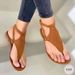 Scissor Stone 35-43 Size Large Flat Sandals Roman Shoes Foreign Trade Bohemian New Style Thong Open-toe Punk_vogvips.com