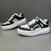 Men's Light Luxury High-End Black And White Color Blocked Dad Men's Leather Thick Soled Lightweight Casual Shoes_vogvips.com