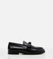 Genuine Leather Slip-On Loafers Couple Shoes Closed Toe Half Slippers With Knots Women's Footwear_vogvips.com
