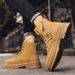 European Warm Series High-top Martin For Men, Autumn New British Style With Zipper Design, Height-increasing Thick-soled Men's Boots_vogvips.com