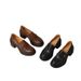 Soft Version ~ British Style Small Leather Shoes Versatile Beautiful Camellia Thick Petite High Heel Loafers_vogvips.com