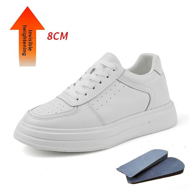 Men's Breathable Invisible Inner Heightening Platform White Shoes Men's Sports And Leisure Board Shoes_vogvips.com