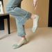 French Light Mouth Single Shoes Women's Thick Heel With Skirt Square Head One Pedal Woven Grandma Shoes_vogvips.com