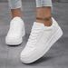 Women's Shoes Spring Women's Shoes New Breathable White Shoes Student Trendy All Match Thick Soled Sports Casual Shoes_vogvips.com