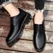 Autumn New Soft Sole Two-Layer Cowhide Business Casual Men's Formal Leather Patchwork Lace-Up Single Shoes_vogvips.com
