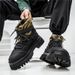 European Warm Series Martin Boots High Top Height Increasing Work Outdoor Hiking Casual Fashion Thick Sole Men's Shoes_vogvips.com