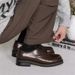 ShoeVault Derby For Men 2025 New Brown High-End Niche Business Formal British Style Office Commuting Casual Leather Shoes_vogvips.com