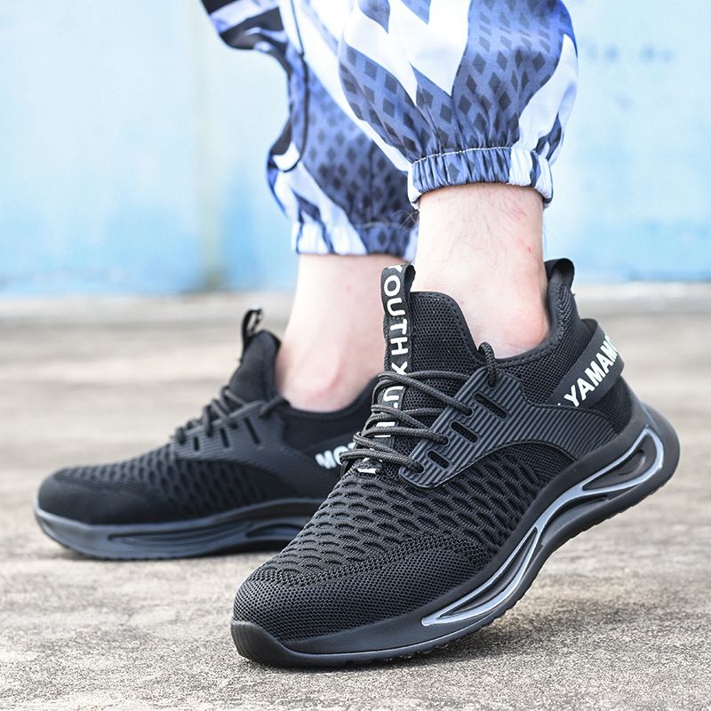 Men’s Shoes Deodorizing, Breathable, Lightweight, Ultra Light Soft Soled Steel Toe Caps, Anti Smash And Anti Puncture Construction Site Work Shoes_vogvips.com
