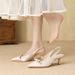 6630 French Apricot Pointed High Heels Closed Toe Sandals Fairy Style Spring Summer Elegant Socialite Black Single Shoes_vogvips.com