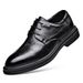 Autumn Breathable Leather Shoes, Men's Groom's Work Suit, Casual Business Derby Shoes_vogvips.com