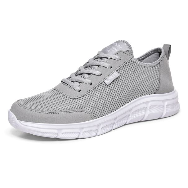 Summer Sneakers Lightweight Men Casual Mesh Breathable Male Footwear Lace Up Walking Shoes Black Tenis Zapatillas Hombre_vogvips.com
