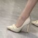 Elegant Pointed-Toe High Heels For Women - Comfortable Soft Sole, Stylish & Breathable, Perfect For Daily Wear (6cm/8cm, Black/Beige)_vogvips.com