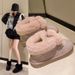 Snow 2023 New Style Furry Cute Slip-On Cotton With Fleece Lining Thickened Warm Short Boots Baita Women's Shoes_vogvips.com
