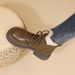 Platform Height Increaing Lace-up Short Martin Boot For Women 2024 Autumn New Korean Fahion Caual Small Leather_vogvips.com