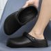 Dropship Men's EVA Chef Shoes Sandals Summer Large Black Kitchen Anti-Slip Work Shoes Waterproof Oil-Repellent Kitchen Shoes_vogvips.com