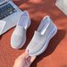 2026 New Large Size Solid Color Slip-On Women's Sneakers, Breathable Casual Shoes, Cross-Border Dropshipping_vogvips.com