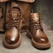 European Warm Series Autumn And Winter High-top Leather Martin Boot Britih Style Fahion Caual Men' Student Outdoor Thick-oled Work_vogvips.com