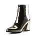 Patent Leather Pointed Toe Chunky Heel Ankle Trendy Women's Boots Plus Size 32-43_vogvips.com